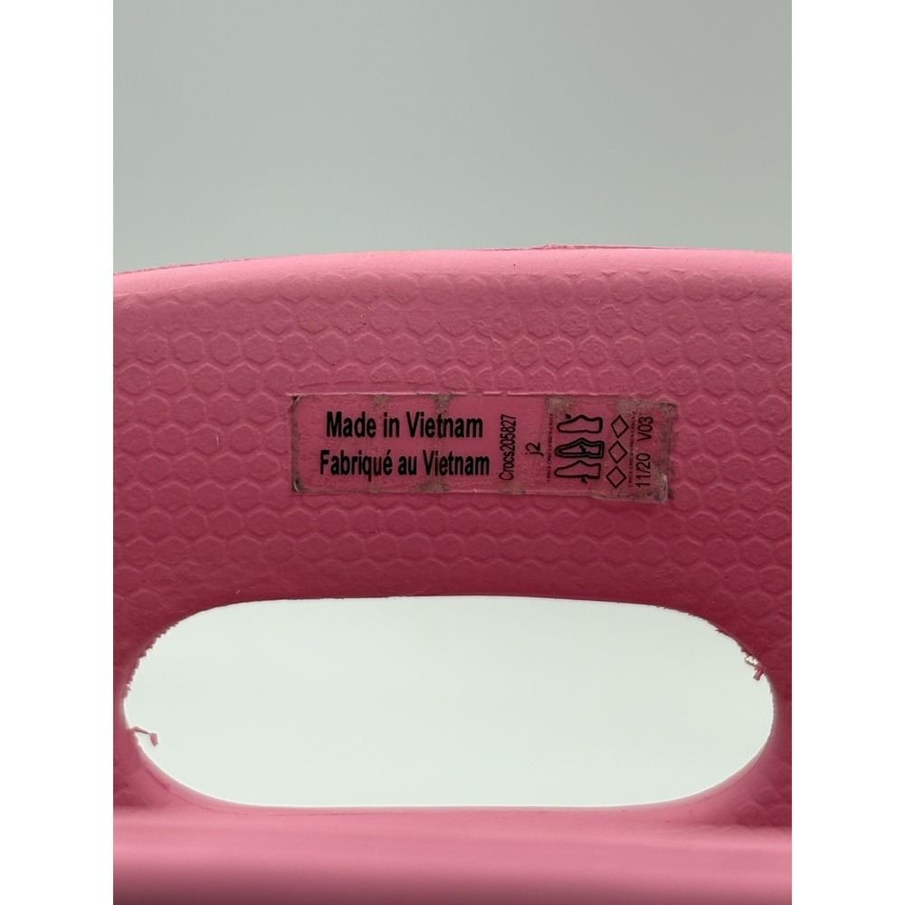 Crocs Crocband Rain Boot Pink Round Toe Kids Waterproof Boots Girls Size J 2 - Picture 11 of 13